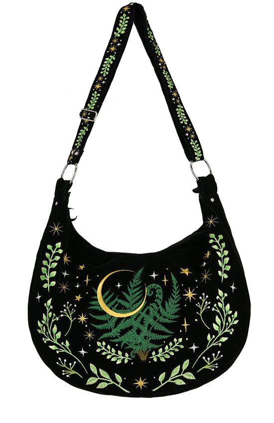 HERBAL Hobo Bag Fern Embroidery - Restyle